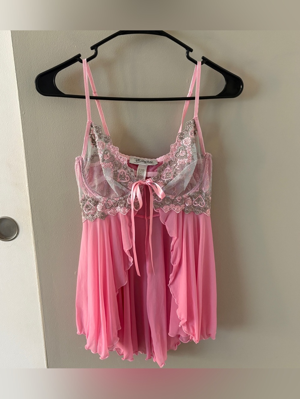 Vintage The Escantè Collection Babydoll Chemise in Pink Size Women’s Medium
